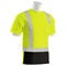 Erb Safety T-Shirt, Brdseye Msh, Shrt Slv, Class2, 9006SBSEG, Hi-Viz Lime/Blk, 3XL 62285
